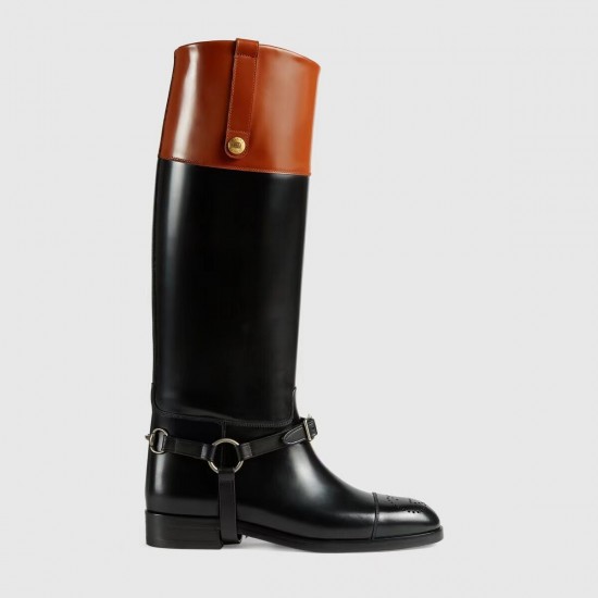 GUCCI Knee-high boot with harness #style ‎674670