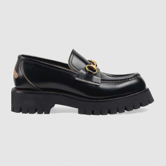 GUCCI Leather lug sole Horsebit loafer #style 577236 