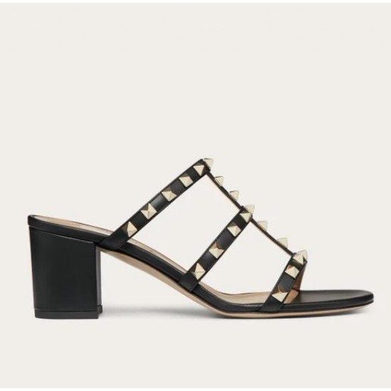 VALENTINO  MULES ROCKSTUD EN VEAU. TALON : 60 MM # style  ZW2S0C47VOD0NO