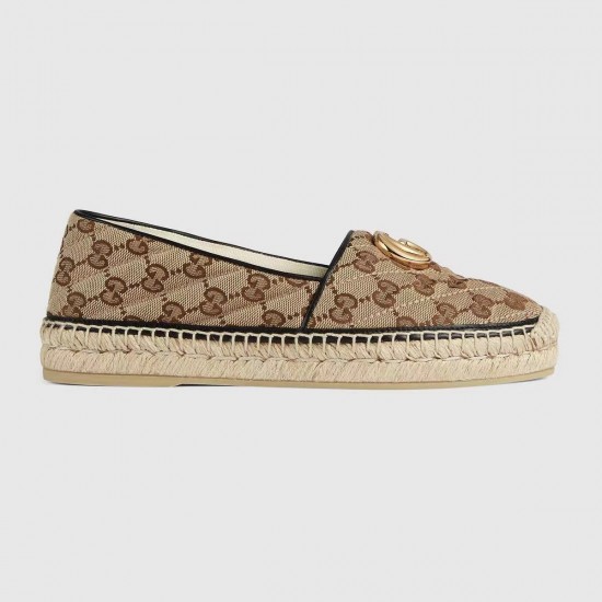 GUCCI GG Women's GG matelassé canvas espadrille # style ‎621239