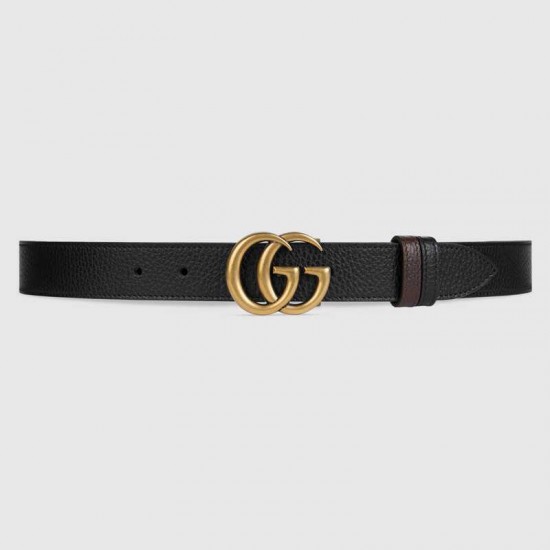 GUCCI  Leather belt with Double G buckle with snake # style  458949