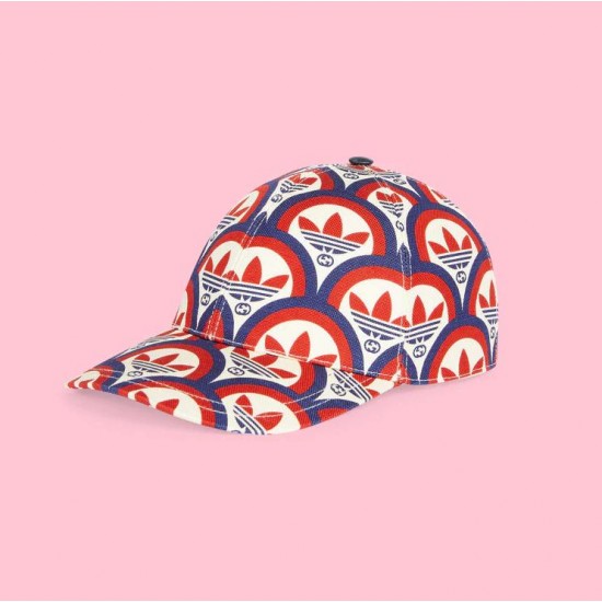 GUCCI  adidas x Gucci Trefoil print baseball hat # style  696485