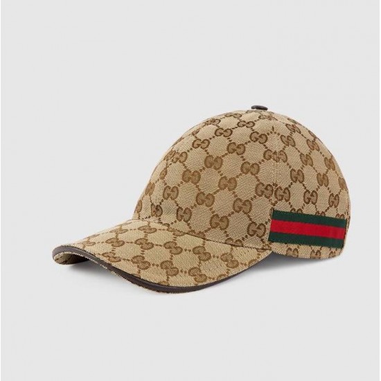 GUCCI  Original GG canvas baseball hat with Web # style ‎200035