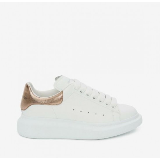 Alexander Mcqueen Men's Oversized Sneaker in White/gold #  style 553680WHNBG9075