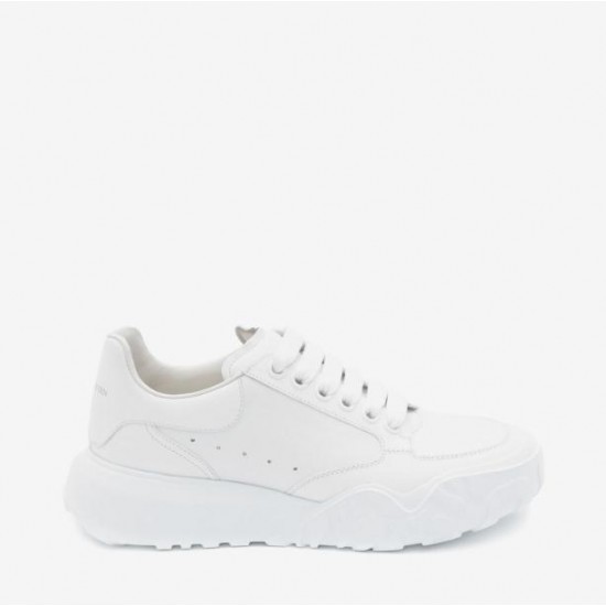 Alexander Mcqueen Women's Court Trainer in White #  style 633915WIA989000