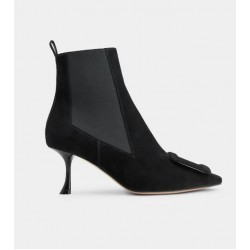 Roger Vivier Viv' in The City Booties in Suede #  style RVW61833900HR0B999