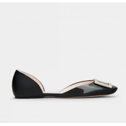 Roger Vivier  Trompette Dorsay Metal Buckle Ballerinas in Patent Leather #  style RVW40426940D1PB999