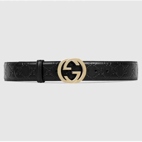 GUCCI  Gucci Signature leather belt  # style  ‎370543