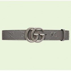 GUCCI GG Marmont embossed leather belt # style  ‎‎406831-3