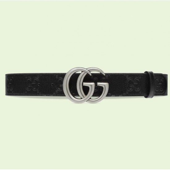 GUCCI GG Marmont embossed leather belt # style  ‎‎406831-4