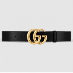 GUCCI GG Marmont leather belt with shiny buckle # style  ‎‎406831-7