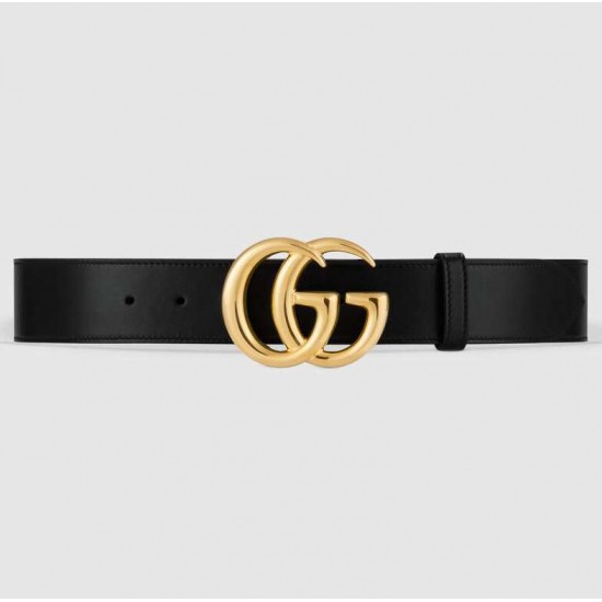 GUCCI GG Marmont leather belt with shiny buckle # style  ‎‎406831-7