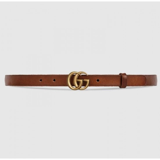 GUCCI Leather belt with Double G buckle  # style  409417-3