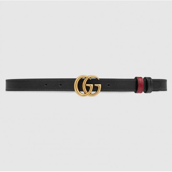 GUCCI GG Marmont reversible thin belt # style 659418-4