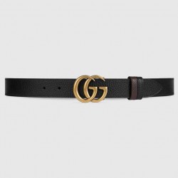 GUCCI Reversible thin belt with Double G buckle # style 643847