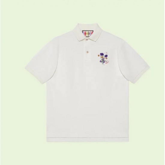 GUCCI Gucci Lovelight cotton polo with embroidery #style 708682