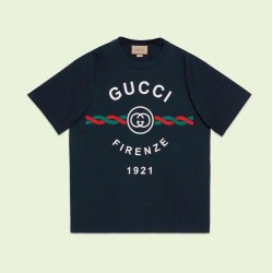 GUCCI Cotton jersey 'Gucci Firenze 1921' T-shirt #style ‎616036-2