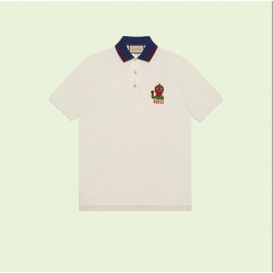 GUCCI Stretch cotton polo with patch #style 700272 