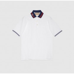 GUCCI Cotton piquet polo with Interlocking G #style 658067