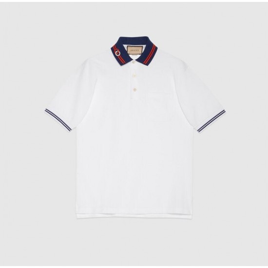 GUCCI Cotton piquet polo with Interlocking G #style 658067