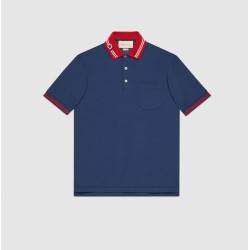 GUCCI Cotton piquet polo with Interlocking G #style 658067-1