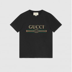 GUCCI Oversize washed T-shirt with Gucci logo #style 440103