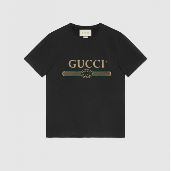 GUCCI Oversize washed T-shirt with Gucci logo #style 440103