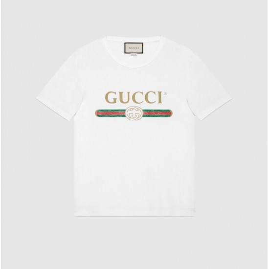 GUCCI Oversize washed T-shirt with Gucci logo #style 440103-1