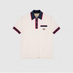 GUCCI Cotton piquet polo with Interlocking G #style 653380