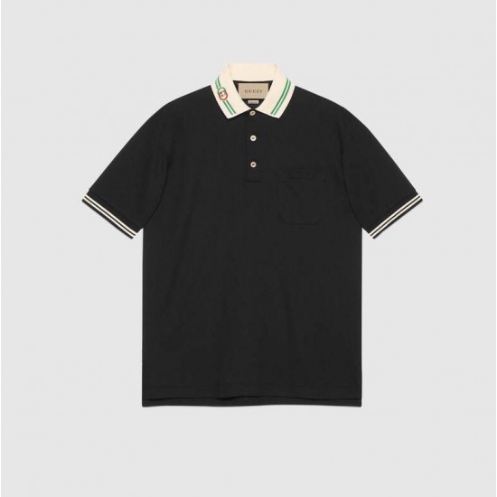 GUCCI Cotton piquet polo with Interlocking G #style 658067-2