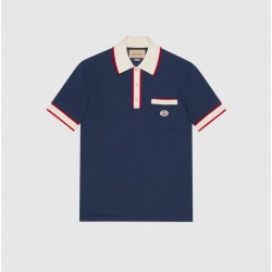 GUCCI Cotton piquet polo with Interlocking G #style 653380-1