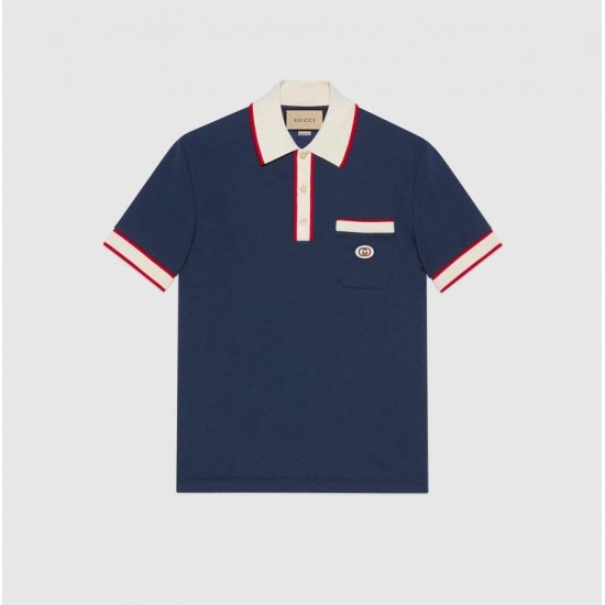 GUCCI Cotton piquet polo with Interlocking G #style 653380-1