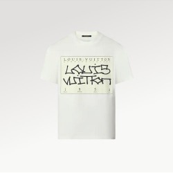 LOUIS VUITTON LOUIS VUITTON SIGNATURE PRINT T-SHIRT #style 1AAGMB