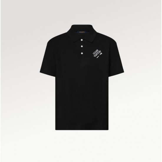 LOUIS VUITTON LV Logo embroidered polo shirt #style 1AATR9