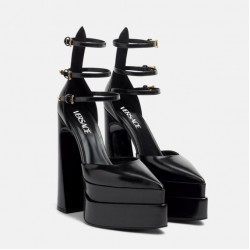 Versace AEVITAS POINTY PLATFORM PUMPS #  style  1007141-DVT51_1B00V