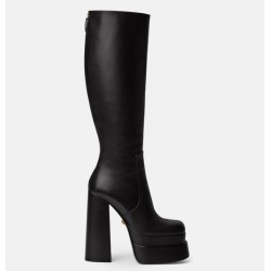 Versace LEATHER PLATFORM KNEE-HIGH BOOTS #  style 1003876-DVT2P_1B00V