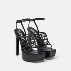 Versace GRECA MAZE PLATFORM SANDALS # style 1003216-DVT2P_1B00V