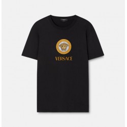 VERSACE EMBROIDERED MEDUSA LOGO T-SHIRT #style 1008469-1A06059_1B000