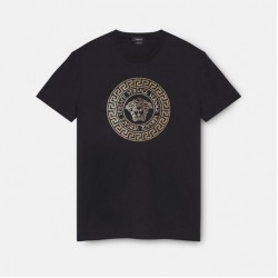 VERSACE MEDUSA CRYSTAL T-SHIRT #style  1001619-1A01263_1B000