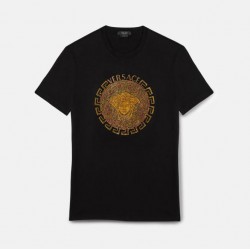 VERSACE MEDUSA CRYSTAL T-SHIRT #style  1003910-1A02780_1B000