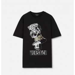 VERSACE LOGO GRAPHIC T-SHIRT #style 1008485-1A06067_1B000