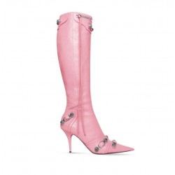 Balenciaga WOMEN'S CAGOLE 90MM BOOT IN PINK # style 694395WAD4E5081