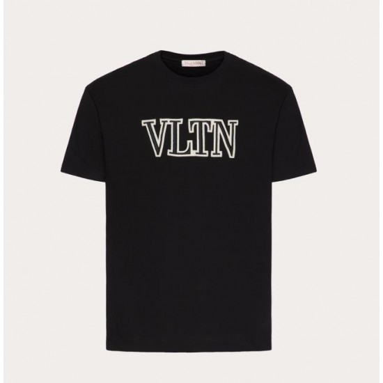 VALENTINO VLTN EMBROIDERED COTTON T-SHIRT #style VMG10V8RB_0NO