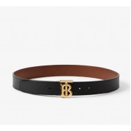 BURBERRY  Leather Reversible TB Belt  # style  ‎80666501