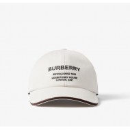 BURBERRY  Horseferry Motif Cotton Canvas Baseball Cap  # style  80561271